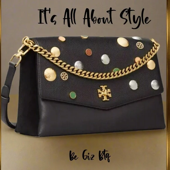 Tory Burch Authentic Kira Mixed Materials Embellished Unique Bag Limited Edition